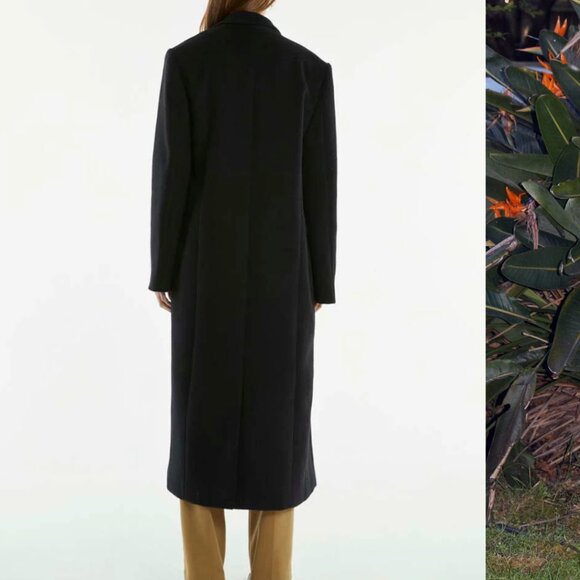 NWT. THIRD FORM IMMERSION DOUBLE BREASTED COAT -  BLACK - Picture 5 of 6